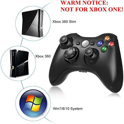 Etpark Wireless Controller for Xbox 360, Xbox 360 Joystick Wireless Game Controller for Xbox 360 & Slim Console and PC Windows XP/7/8/10(Black) - color: Black-wireless