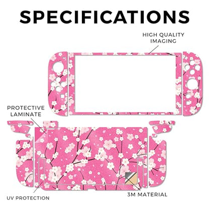 Glossy Glitter Gaming Skin Compatible with Nintendo Switch 2 Console Only - Sakura Pink - Premium 3M Vinyl Protective Wrap Decal Cover - Easy to Apply | Crafted in The USA by MightySkins