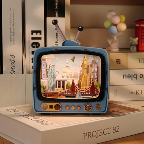 Shuttle to New York 3D Wooden Puzzle with LED Lights, DIY Model Craft Kit for Adults & Kids, Creative Building Set and Unique Home Decor Gift - style: Shuttle to New York