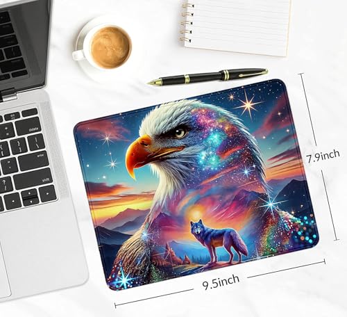 Anti Slip Rubber Eagle Mouse Pad, Starry Sky Computer and Office Mouse Pad | High Density Smooth Surface, Anti Slip Rubber Bottom Stable And Not Displaced, Exquisite Lock Edge Wear-Resistant And Durable - color: Starry Sky Eagle