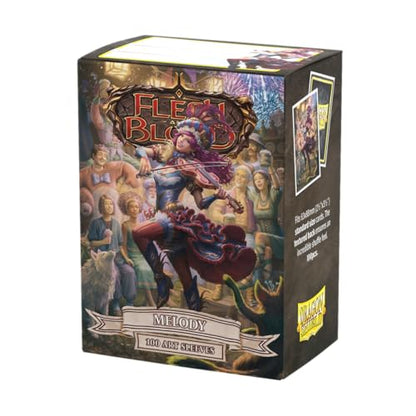 Dragon Shield | Flesh & Blood Art Sleeves | 100 CT - Smooth & Tough Premium TCG Sleeves | Compatible with Pokemon, One Piece & Magic the Gathering | Melody, Sing-Along - color: Red