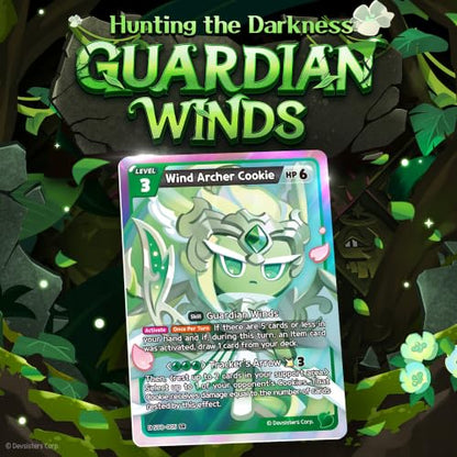 CookieRun TCG: Starter Deck - Guardian Winds - Green Legendary Cookie Wind Archer, Ready-to-Play Character Deck, Braverse Trading Card Battle Game - color: Green