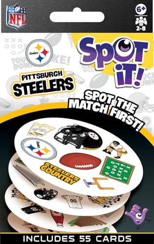 MasterPieces Game Day - NFL Pittsburgh Steelers Spot It Game For Kids, Adults, and Family - style: Pittsburgh Steelers