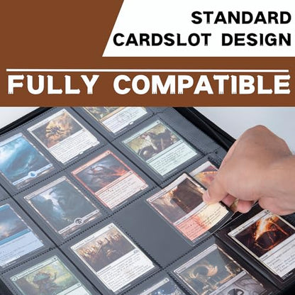 1000+ Pockets Trading Card Binder, 16-Pocket Card Ablum Compatible with MTG,Sports Cards & Other Standard Size Trading Cards (Hight Green) - color: Hight Green