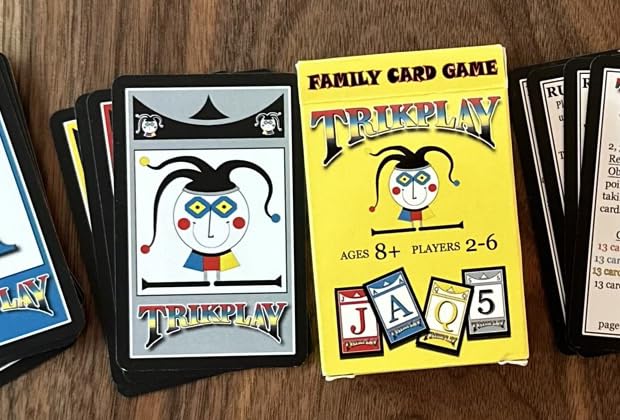 TrikPlay Family Card Game: Fun, Easy, Fast-Paced Activity for Adults, Teens & Kids – Strategy, Speed & Reaction Play for Night Gatherings, Trips, Camping, Holidays & Gifting – 2–6 Player Set