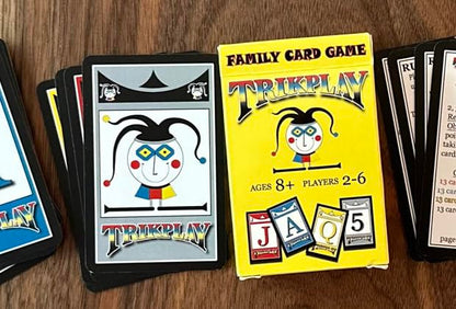 TrikPlay Family Card Game: Fun, Easy, Fast-Paced Activity for Adults, Teens & Kids – Strategy, Speed & Reaction Play for Night Gatherings, Trips, Camping, Holidays & Gifting – 2–6 Player Set