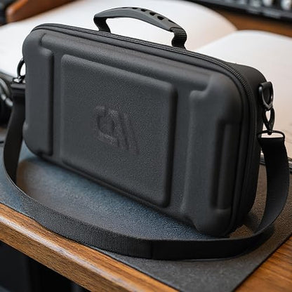 CASEMATIX Carrying Case Compatible with ASUS ROG Xbox Ally X Gaming Handheld PC - Compact Protective Carry Bag with Shoulder Strap for Touchscreen Gaming Console and Accessories