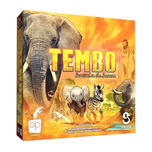 Tembo: Survival On The Savanna Board Game, Guide Your Elephant Herd Across Dangerous Terrain, A Cooperative Strategic Game for Families and Adults, Solo Campaign Included, 1-4 Players, Ages 10+