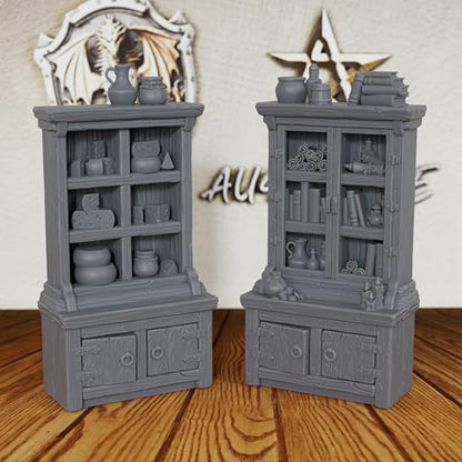 Unpainted 28mm Scale Tabletop RPG Dead Body Scenery - 8pc Resin Corpses & Wooden Cart Set for DND Minis, Fantasy Miniature Game Diorama, TTRPG Dungeon Masters Accessory（AS690）