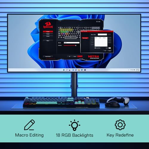Redragon K582 SE Wired RGB Mechanical Gaming Keyboard, 104-Key, PBT Keycaps | 16.8M Color Immersive eSports Lighting Vibe, Quiet Keystrokes w/ Sound-Absorbing Foam, N-Key Rollover, Customize Software - color: Dark Jade