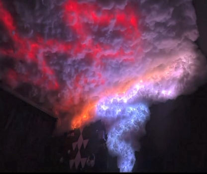 천장용 클라우드 LED 조명. 3D 천둥 구름 RGB 조명, 음악 동기화 포함 | 3.8m(11.5피트) 썬더클라우드 색상 변경 LED 스톰 스트립 및 DIY 면 키트, RGB 야간 조명, 어린이 방 게임 룸 데코용 - size: 11.5Ft