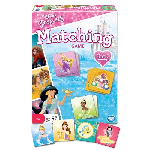 Wonder Forge Disney Princess Matching Game - Fun Memory Game for Kids Ages 3 and Up - Toddler Learning Toy Featuring Belle, Ariel, and Elsa and More Disney Princesses - Packaging May Vary - size: 1.5 inches x 8 inches x 10.5 inches, style: New Packaging