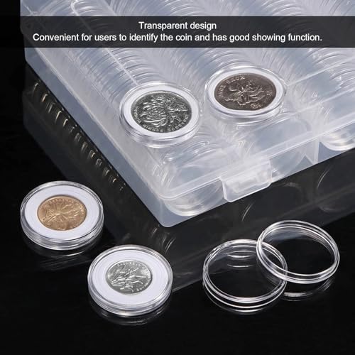 Storage Box 100pcs Clear Containers with EVA Foam Pads Durable Material Organizer Case for Collection Supplies