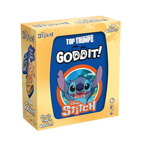 Top Trumps Stitch Goddit! Card Game for Kids and Adults Family Game Travel Game 1 to 6 Players Makes a Great Gift for Ages 6 Plus