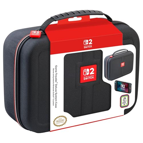 R.D.S. Industries Game Traveler Deluxe Licensed System Case for Nintendo Switch 2 and OLED, Black, Large (NS262)