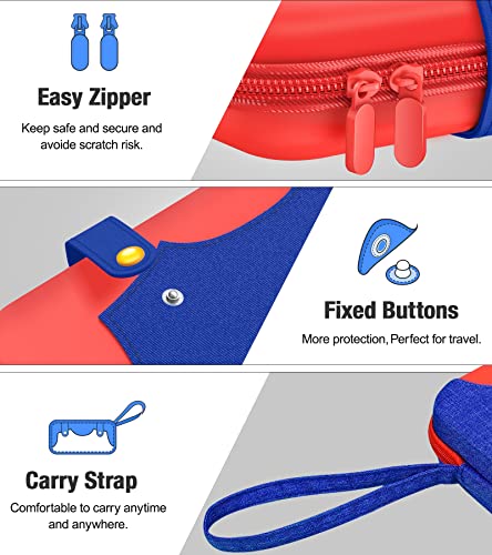 Kawaye Switch Case Compatible with Nintendo Switch/OLED Console, Switch Portable Travel Carrying Cases Protective Hard Shell wii Case Storage - color: Red