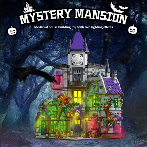 JMBricklayer Medieval Castle House Building Set for Adults, Ideas House Model Toy Construction Set with LED Lights, Medieval Mystery Mansion Collectible or Home Office Decor, Gift for Adult 30121 - style: 30121