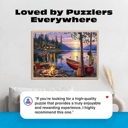Buffalo Games - Darrell Bush Canoe Lake - 1000 Piece Puzzle for Adults | Made in USA, Perfect Snap Fit, Giftable, Frameable Art, Includes Poster, Recycled Board