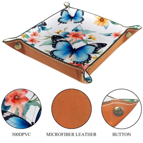 Butterflies Florals Dice Tray Dice Rolling Tray Folding Dice Holder for Dice Games, Like RPG, DND and Other Table Games - color: Multi 10
