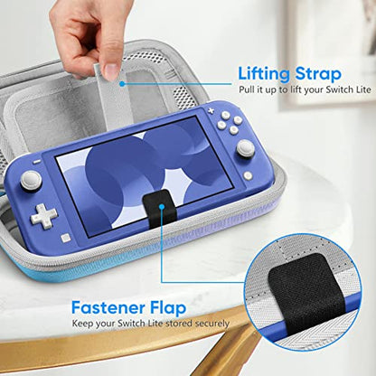 FINTIE Shockproof Carrying Case for Nintendo Switch Lite 2019 | Hard Shell Protective Cover, Portable Travel Storage Bag, Game Card / Micro SD Card Slots, Inner Pocket, Evening Ombre - color: evening ombre