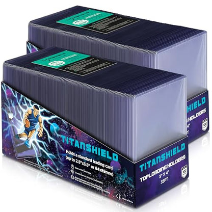 TitanShield 3"x4" Platinum Quality Seamless Toploaders Top Loader Sleeves for Collectible Trading Cards Compatible with Pokemon MTG Kpop Photocards (200 ct.) - style: 200 ct.