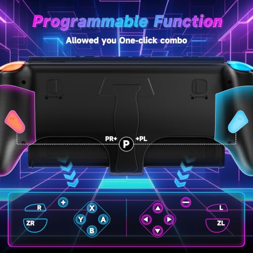 Switch 2 RGB Controller,9-Axis,Hall Effect Joysticks. an All-in-one Switch Controller Replacement, the Switch Pro Controller, with 6 Color RGB Lighting, Rapid fire, Macro Capabilities - color: RGB BLACK