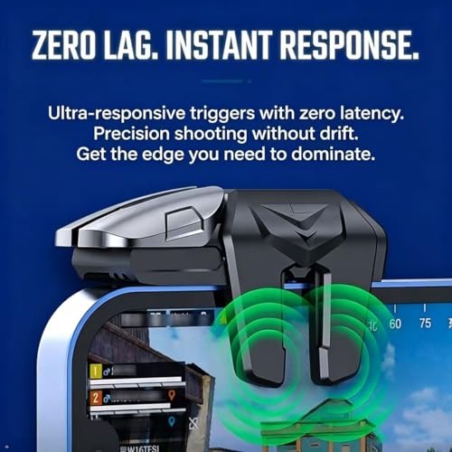 PUBG Mobile Triggers 13 in 1 Combo, 4 Gaming Triggers Mobile Phone Game Controller for PUBG/Knives Out/Call of Duty/Rules of Survival, Aim & Fire Trigger for iPhone & Android Phone (Boy) | L2R2 gaming trigger, compatible with iPhones & Android Cell Phones