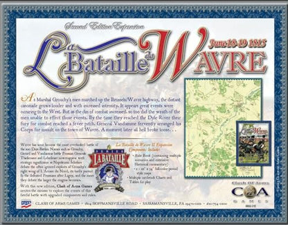 Clash of Arms Games: La Bataille de Wavre Second Edition Expansion, Napoleonic War Board Game, Waterloo Series, June 18-19 1815. for Adults.