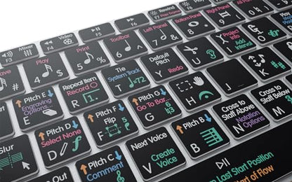 KB Covers Dorico Backlit Pro Aluminum Keyboard - Windows - US | Music Composition & Notation | Music Scoring Shortcuts | Keyboard for Musicians & arrangers - style: Windows