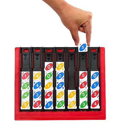 Mattel Games UNO Quatro Game with Colored Tiles & Plastic Grid for Adult, Family & Parties, 2 to 4 Players Ages 7 Years Old & Up
