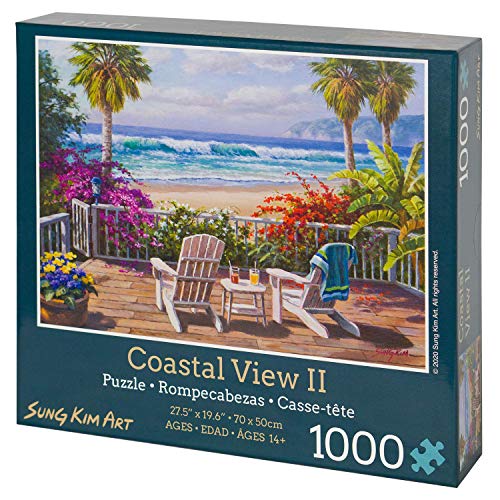 Jigsaw Puzzle 1000 Piece for Adults (Coastal View II) - color: Coastal View II