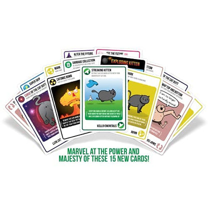 Streaking Kittens Expansion Set - A Russian Roulette Card Game for Adults, Teens & Kids, Easy Family-Friendly Party Games - 15 Card Add-on | Add sneaky strategy to Exploding Kittens! Secretly hold an Exploding Kitten in this quick-to-learn expansion. - st