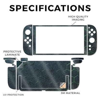 Glossy Glitter Gaming Skin Compatible with Nintendo Switch 2 Console Only - Acid Hex - Premium 3M Vinyl Protective Wrap Decal Cover - Easy to Apply | Crafted in The USA by MightySkins - color: Acid Hex, size: Switch 2 Console Skin Only, style: Glossy Glit
