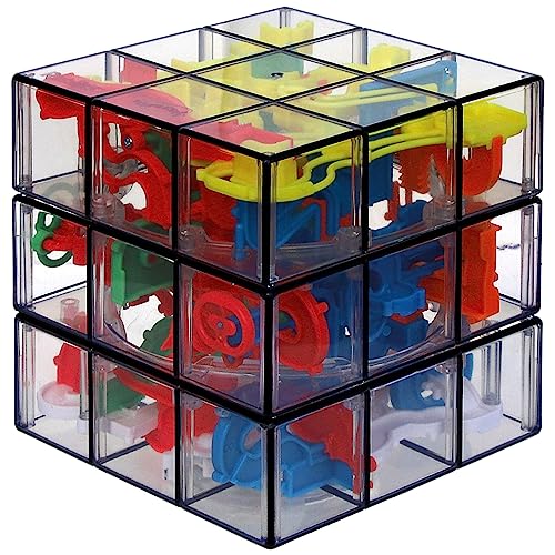Rubik’s Perplexus Fusion 3x3 Gravity 3D Maze Game Brain Teaser Puzzle Ball | Anxiety Relief Items Cool Stuff | Sensory Toys for Adults & Kids Ages 8+ | Twist To Align Tracks & Guide Puzzle Cube, Challenging STEM Puzzle Develops Problem-Solving & Logic Ski