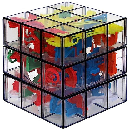 Rubik’s Perplexus Fusion 3x3 Gravity 3D Maze Game Brain Teaser Puzzle Ball | Anxiety Relief Items Cool Stuff | Sensory Toys for Adults & Kids Ages 8+ | Twist To Align Tracks & Guide Puzzle Cube, Challenging STEM Puzzle Develops Problem-Solving & Logic Ski
