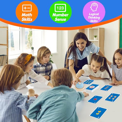Kasfalci Math Learning Toys - Card Games, Board Games & Flash Cards for Kids, Addition & Subtraction, Family Travel Fun, Classroom Must Haves