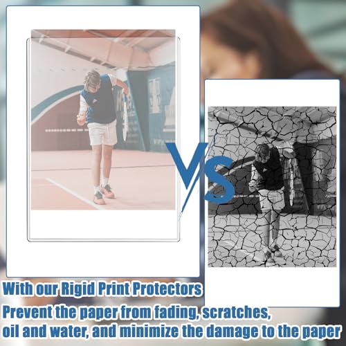 8Pcs 8" x 10" Photo Toploaders Clear Sheet Protectors Rigid Print Protectors Hard Plastic Paper Page Top Loaders Magazine Protector for Collectors Document Holder - size: 8ct 8" x 10"