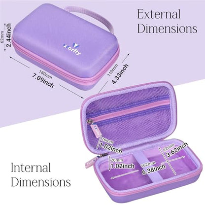 worfty Case for Retroid Pocket Classic/ Retroid Pocket Flip 2 Retro Game Console - Hard Travel Protective Carrying Storage Bag (Purple) - color: Purple
