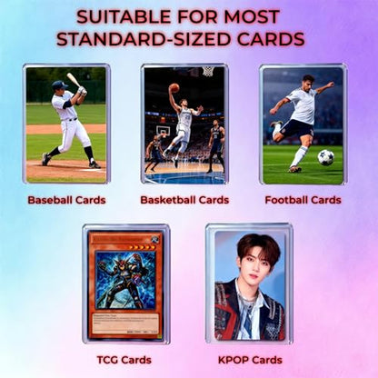 25 Pcs Hard Plastic Toploaders 3"x4", Trading Card Holders with Protective Film, Clear Card Sleeves for Baseball, Football, Sports Cards, Kpop Photocards, and TCG Collectibles
