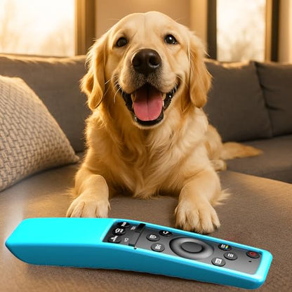 Remote Cover for Samsung Smart TV, Silicone Protective Case for BN59 Series Controller Skin Sleeve Blue - color: Sky blue