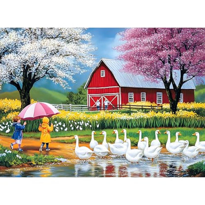 500 Pieces Jigsaw Puzzles Farm Animal Puzzle for Adults Seniors 20.5x15 in | Playing on Rainy Puzzle 500 Pieces, Gift for Birthday, Home Decor - style: Animal Farm