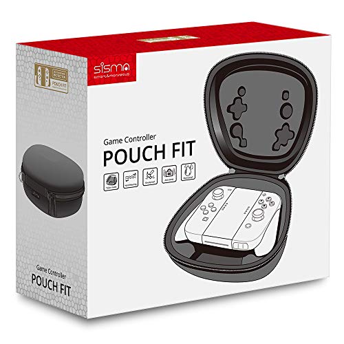 sisma Protective Case Compatible with Nintendo Joy-Con (L)/(R) & Grip, Hard Shell Switch Joycon Controllers Holder Portable Travel Carrying Bag -Black - color: Black - Fits Joy-Con & Grip