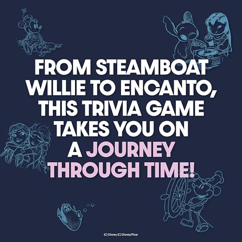 Disney Trivia Board Games for Family Night, Travel Games, Strategy Game, 6+ | Disney Toys, Family Game Night, Travel Games, Screen-Free, Holiday Game, Kids Board Game, Strategy Games