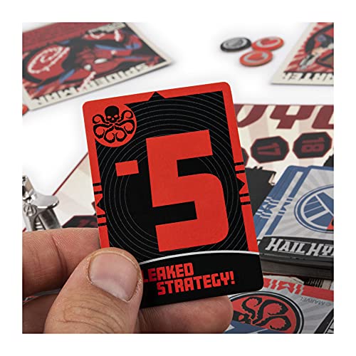 Marvel, Hail Hydra Superhero Board Game Black Panther Hulk Captain America Red Skull Black Widow Spiderman, for Adults and Teens Ages 14 and up