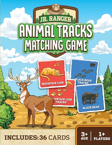 Masterpieces Jr Ranger - Animal Tracks Matching Game - Fun Family Entertainment for Kids and Adults - Educational, Engaging, and Perfect for Game Night, Classroom Activities, and Interactive Play - style: Jr Ranger Animal Tracks