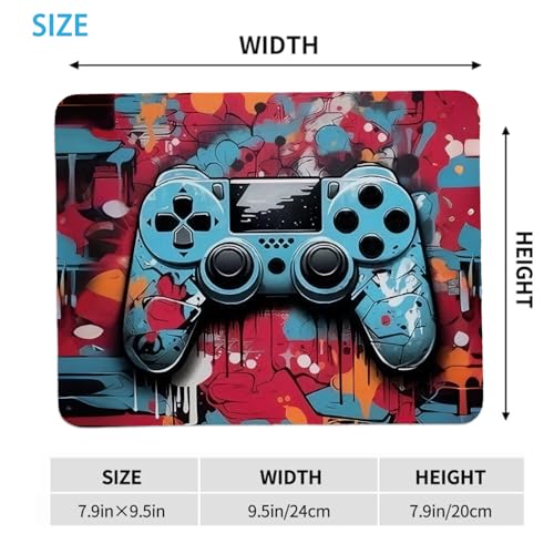 hold fizz Gaming Mouse Pad, Small Cool Gamer Mouse Pad, Gaming Mousepad Accessories for Desk, Laptop, Office, Computer, 9.5x7.9 Inch - color: gamepad blue