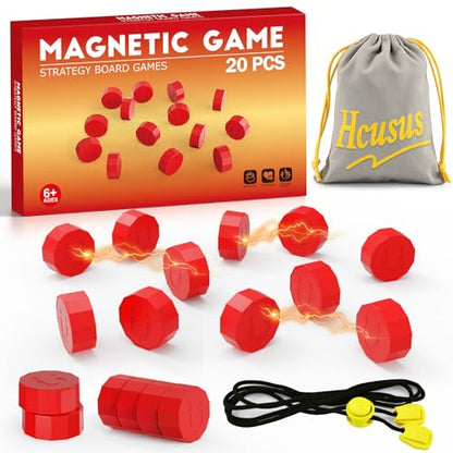 Magnet Game, Magnetic Game Chess Board Games for Kids 8-12, Magnet Game with String for Family Games Night, Fidget Toy for Kids and Adult, 2 Player Game (Magnetic Game with String) - style: magnetic game with string