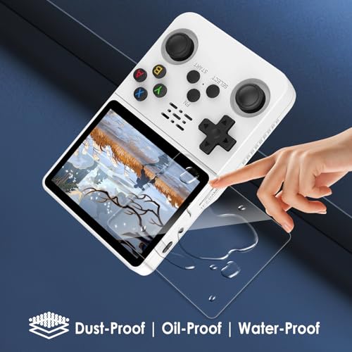 Screen Protectors Compatible with R36S/R35S/RGB20S 3.5", 3 Pack Replacement Tempered Glass Film 9H Hardness for Handheld Game Console, Anti-Fingerprint Films Anti-Glare