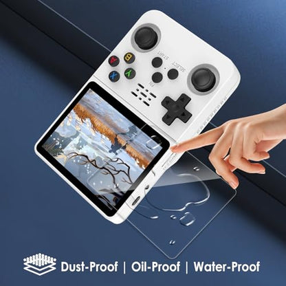 Screen Protectors Compatible with R36S/R35S/RGB20S 3.5", 3 Pack Replacement Tempered Glass Film 9H Hardness for Handheld Game Console, Anti-Fingerprint Films Anti-Glare