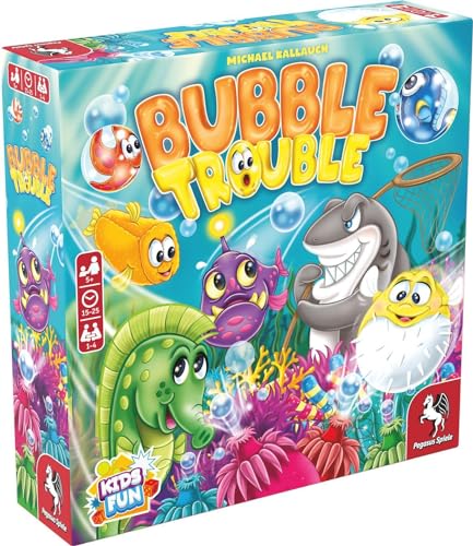 Bubble Trouble – Board Game by Pegasus Spiele 1-4 Players – Board Games for Family – 15-25 Minutes of Gameplay – Games for Family Game Night – Kids and Adults Ages 5+ - English Version